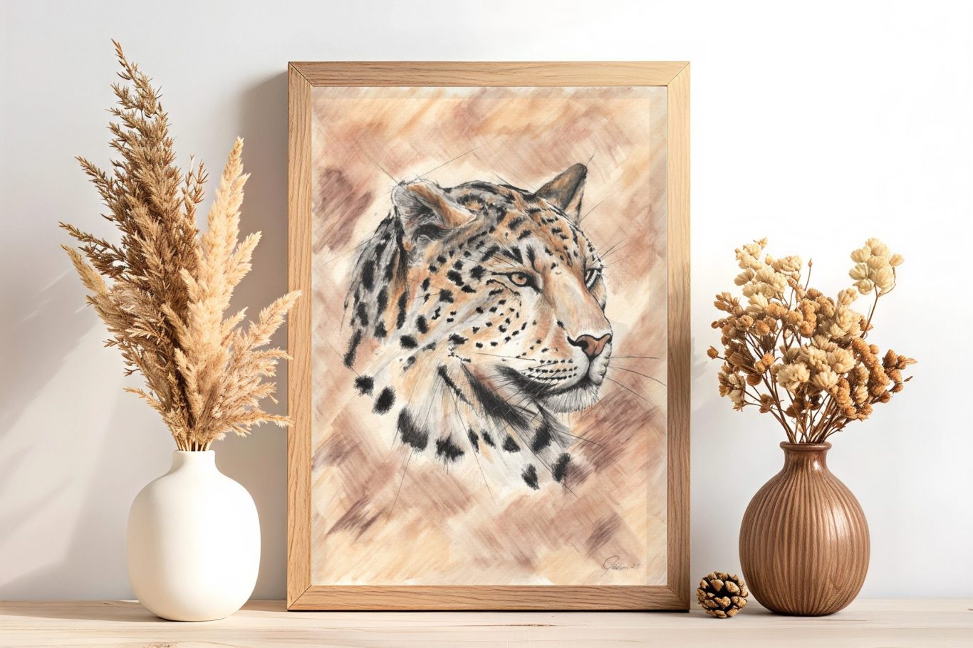 Bleistiftkunst, eine Zeichnung von einer Ägyptischen Kriegerin